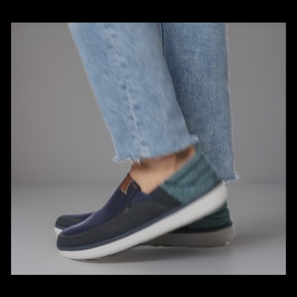 Clarks Men\'s Cantal Easy Navy Combi Vacation laid back summer loafers Sz11 main image 5